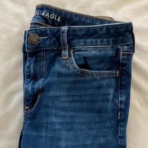 American Eagle Mid Rise Dark Wash Blue Jeans